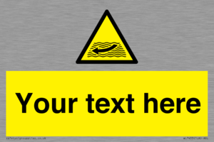 Custom Warning strong river flows